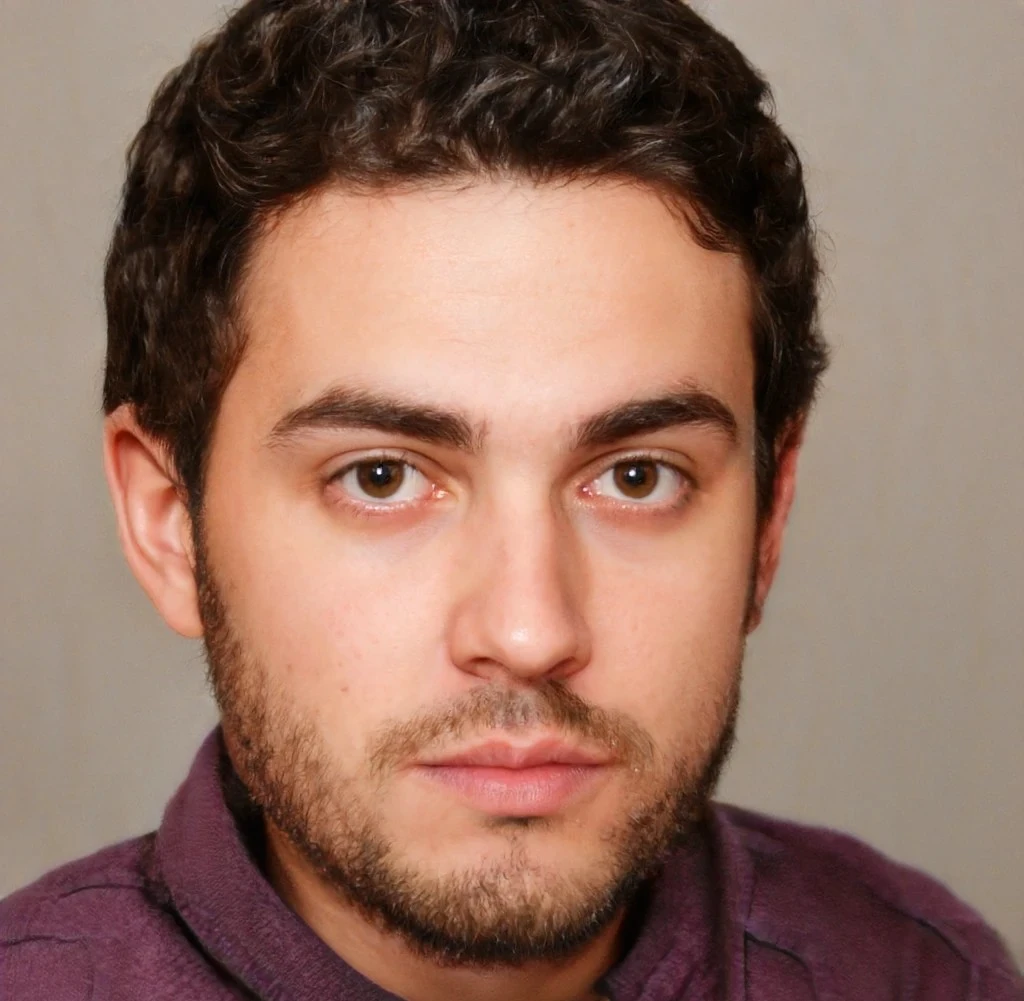 Close-up portrait of a bearded young man representing a mental wellness montclair adult therapy client profile.