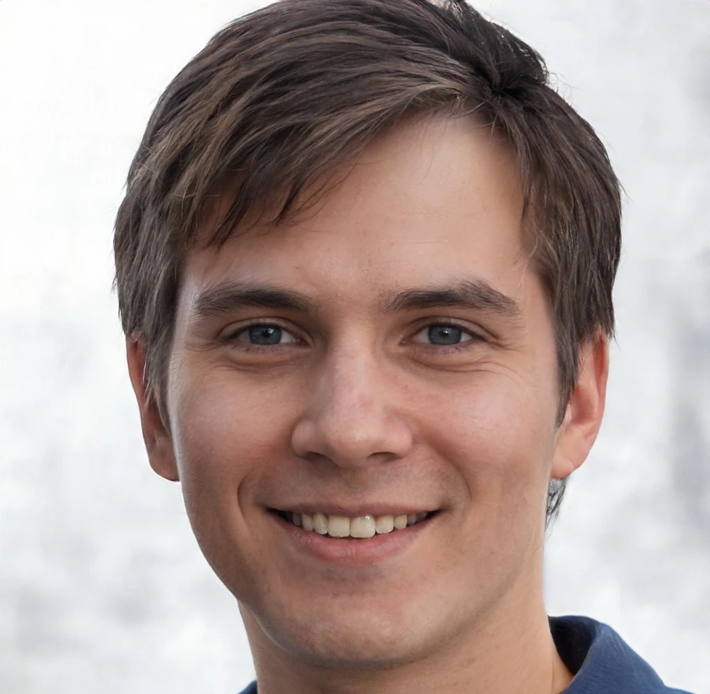Smiling young man headshot representing a satisfied Mental Wellness Montclair Virtual Therapy Client online.